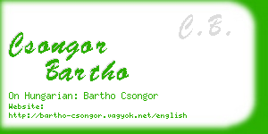 csongor bartho business card